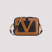 [Valentino Garavani] Valentino Garavani-Black Lambskin Viva Superstar Camera Case Shoulder Bag-Uomo OS OS