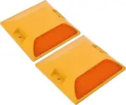BESTOYARD 2pcs Reflective Road Construction Markers Raised Traffic Safety Reflectors for Highways Nighttime Visibility Traffic Control Devices Plastic Design for Easy Installation