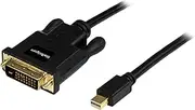 StarTech.com 3 ft Mini DisplayPort to DVI Adapter Cable - Mini DP to DVI Video Converter - MDP to DVI Cable for Mac/PC 1920x1200 - Black
