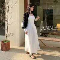 在飛比找蝦皮商城優惠-ANNE｜無袖洋裝 收腰洋裝 寬肩帶洋裝【AD10251A】