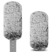Geekria for Creators Furry Windscreen for 0.8'' (20mm) Diameter Shotgun Microphone, Mic DeadCat Wind Cover Muff, Fluff Cover Windshield Compatible with BOYA, Rode (14cm / 2 Pack)