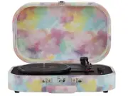 Crosley CR8009B-TD Discovery Vintage Bluetooth in/Out 3-Speed Turntable, Tie-Dye