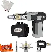 16-in-1 Multi Screwdriver Set, Electric Screwdriver Gun with Magnetic Bit, Comprehensive Screwdriver Set with 14 Bits, Comprehensive Tool Kit for Professionals, Home, and DIY Projects (Gray)
