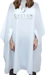 System professional White professional hairdressing cape