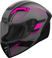 Airoh Connor Achieve, full face helmet , color: Matt Grey/Black/Neon-Pink , size: M