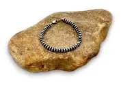 Navajo Sterling Silver Rondelles Saucer Flat Bead Bracelet 5mm 6" 98956