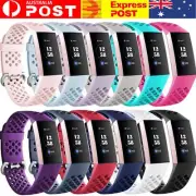 Fitbit Charge 3 4 Watch Soft Silicone Sport Replacement Band Wrist Strap Au