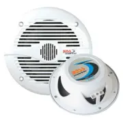 Boss Audio MR50 5.25 inch 2-Way Round Waterproof Marine Boat Speakers PAIR White