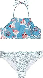 [O'Neill] Girl's Sylvie Floral Ruffle Edge High Neck Set (Little Kids/Big Kids)