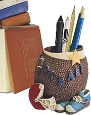 "Cute Football Theme Pen Holder | Multifunctional Desk Caddy with Hat & Sneakers Design | Cool Stationery Organizer for Home, School, and Office"