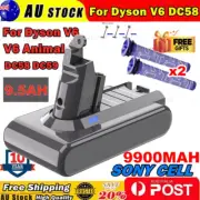 9900mAh Battery For Dyson V6 DC58 V6 Animal DC59 DC61 DC62 SV06 967810-02 Filter