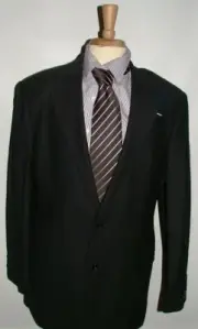 NEW WT BROOKS BROTHERS BLAZER SIZE 41 L WOOL SPANDEX BLUE SOLID #155