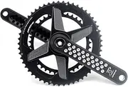 Bike Crankset, Road Bike Hollow Integrated Crankset GXP 50-34T 52-36T 53-39T Double Chainring 175mm Aluminum Alloy Road Crank Arm Set 8/9/10/11/12 Speed Cranksets