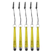 5pcs Metallic Stylus Pen for Touch Screens Metal Capacitive Pens, Yellow
