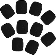 Kisangel 10pcs Lapel Headset Microphone Sponge Covers Mic Windscreen Cap High-density Sponge Sleeve for Noise Isolation for Outdoor Interviews Stage Performances