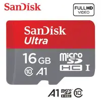 在飛比找Yahoo!奇摩拍賣優惠-SANDISK 16G ULTRA A1 MICROSD U