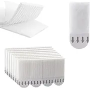 Picture Hanging Strips, 48 Strips, White, Removable Hook and Loop Tape, Damage Free, 20x20mm