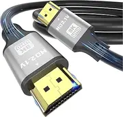 jojobnj 8K HDMI Cable 3m, High Speed HDMI Cable 48Gbps 8K@60Hz 4K@120Hz, HDCP 2.2 & 2.3, DTS:X, HDR 10 Compatible with Roku TV/eARC/3D/PS5/HDTV/Laptop/Blu-ray (Silver)