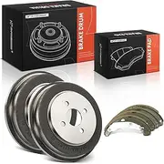 A-Premium Brake Drum and Brake Shoe Assembly Replacement for Chevrolet Cobalt 2005-2008 Saturn Ion Pontiac G5, 271mm Rear Drum, A Set of 2