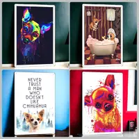 在飛比找蝦皮購物優惠-鐵皮畫 [現貨 多款] 吉娃娃犬 狗狗藝術風金屬海報壁畫  