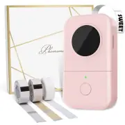 D30 Label Maker Machine with Tape 3 Roll Adhesive Label Bluetooth Mini Label ...