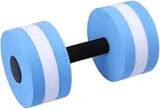 BCOATH Outdoor Set Male Egg Foam Barbells Light Weight Water Weights 5lb Dumbbells Set of 2 Handle Hand Lever Pool Child Curly Barbell Set Blue