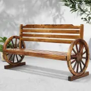 Wooden Wagon Chair 3 Seat Outdoor Furniture Backyard Lounge Period Style Furniture