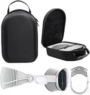 Hard Carrying Case Compatible with Vision Pro VR Headset and Battery Accessories Storage, Portable Handheld Bag for Travel and Storage