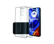 EFM Elements Case Cover & Screen Protection Bundle Pack For Motorola G22 Clear