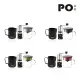 【PO:】手沖咖啡玻璃杯組(不鏽鋼磨芯磨豆機/咖啡杯350ml/拉花杯-黑)(多色可選)