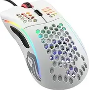 Gaming Mouse - Glorious Model D Honeycomb Mouse - Superlight RGB PC Mouse - 68 g - Matte White Wired Mouse