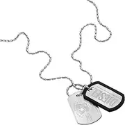 [Diesel] Men's Necklace, Silver-Tone, One Size