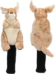 EVTSCAN Golf Club Head Cover, Soft Plush Universal Driver Headcover with Animal Kangaroo Shape, Fits All Standard Driver Head Sizes Up to 460cc