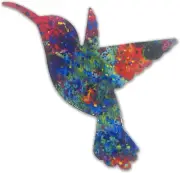 Dreamy Opal Hummingbird Magnetic Screen Door Mesh Saver - Heavy Duty Gloss Finis