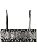 Nue Studio Pixel Crystal-embellished Mesh bra top - Black - M (UK12 / M) M (UK12 / M)