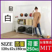 在飛比找momo購物網優惠-【BuyJM】超荷重白烤漆加強型120x45x180CM鐵力