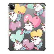 iPad Pro 12.9-inch (5th/6th gen) iPad Impact Case Magical Mermaid Unicorn with Rainbow Heart - Cute Sea Animal with Love