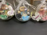 Cabbage Patch Kids Ornaments Dolls Ball Dream Wish Believe Names Date