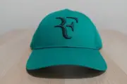 Roger Federer Uniqlo RF Hat Tennis One Size Fit All Cap Turquoise New