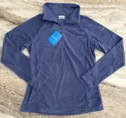NWT Columbia Women's Glacial IV Half Zip Fleece Periwinkle Blue Purple Size XL