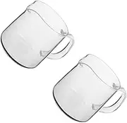 Cabilock 2pcs Glass Coffee Pot Water Jugs Small Coffee Maker Coffe Machine Coffee Pots Kettle Coffee Machine Coffee Pod Maker Coffee Maxhine Clear Coffee Mug Tea Pots Coffee Jug Transparent