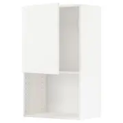 METOD wall cabinet for microwave oven, white/Veddinge white, 60x37x100 cm