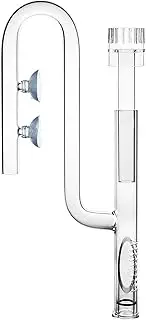 JARDLI Glass Lily Pipe Inflow with Surface Skimmer for Aquarium Planted Tank (20mm for 19/25mm (3/4'' i.d.) tubing)