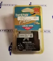 Brother 1/2" (12mm) White P-Touch Tape for M-K231 M Tape Label Maker