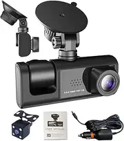 Dashboard Camera for Cars,1080p Dashboard Cam | Front and Rear Driving Recorder with Night Vision, Wide Angle for Daily Commuting