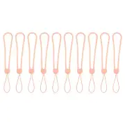 10Pcs Wrist Lanyard, Silicone Wrist Strap Lanyard Wrist Straps Pink