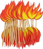 HOUDERCO 50pcs Firefighter Theme Cake Decorations Fun Cupcake Toppers for Birthday Theme Parties Easy to Use Picks for Cupcake Cake Inserts Create Beautiful Memories