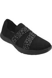 Clarks Cloudsteppers Washable Knit Slip-Ons Adella Stride Black