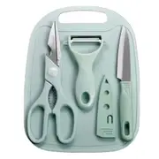 1Set Vegetable and fruit peeler melon planer stainless steel scissors fruit knife set household four-piece kitchen gadgets