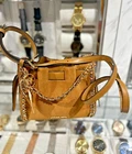 Michael Kors Mina Small Leather Belted Chain Crossbody Shoulder Handbag (Deer)